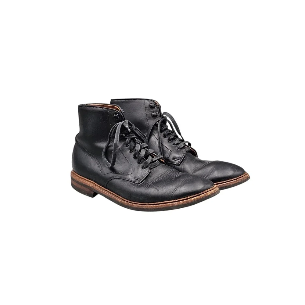 Allen Edmonds Men's Size 10 D US Higgins Mill Black Leather‎ Lace Up Boots READ